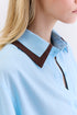 CAMISA RECORTE LINHO AZUL